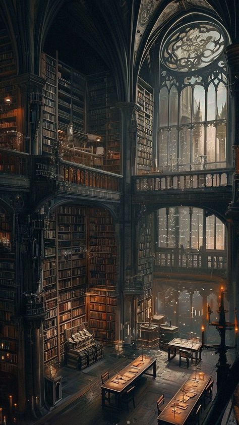 Magical Library, Istoria Artei, Forever Mine, Old Library, Library Aesthetic, Fantasy House, Fantasy City, Fantasy Castle, Fantasy Setting