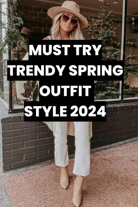 Trendy New Spring Outfits for Girls in 2024 : Spring Outfits Ideas 37 Cold Spring Date Night Outfit, Cold Spring Outfit Aesthetic, Spring Clothes For Women 2024, Spring 2024 Outfits Women, Spring Casual Outfits 2024, Spring 2024 Outfits, Spring Outfits 2024, Spring Teacher Outfits 2024, Casual Spring Outfits 2024