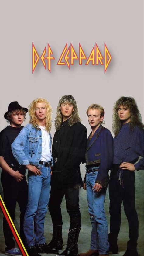 80s Bands Posters, 80s Posters Aesthetic, 80s Band Posters, Def Leppard Poster, Def Leppard Wallpaper, Classic Rock Artists, Steve Clark, Def Leppard Band, 80s Rock Bands