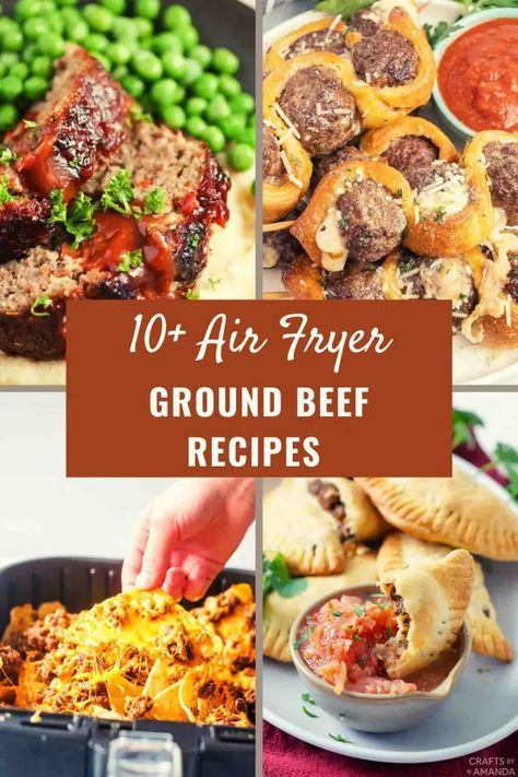 10+ Air Fryer Ground Beef Recipes - The Six Figure Dish Ground Beef Air Fryer, Air Fryer Ground Beef Recipes, Beef Air Fryer, Dinner Recipes Ground Beef, Dinner Ideas Air Fryer, Ground Beef Dinner Ideas, Beef Dinner Ideas, Air Fryer Dinner, Recipes Ground Beef