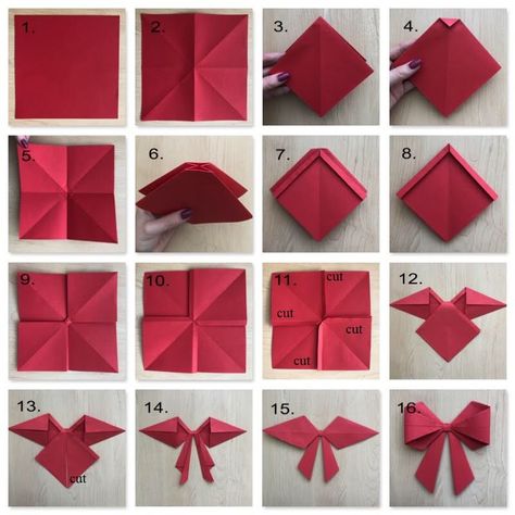 Bow Paper Craft, Paper Bows Diy Easy, Paper Bows Diy, Paper Bows, Paper Bow, Diy Bow, Kirigami, How To Make Paper, How To Make Bows