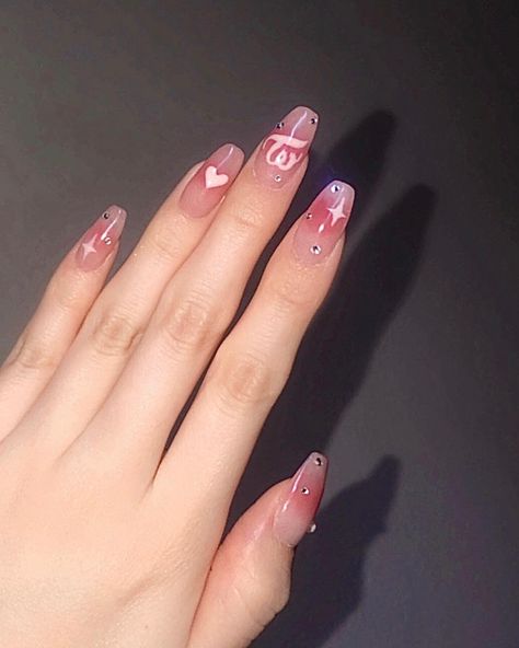 Concert Nails, Nails Yellow, Korean Nails, Gel Nails Diy, Simple Gel Nails, Blush Nails, Really Cute Nails, Soft Nails, Jelly Nails