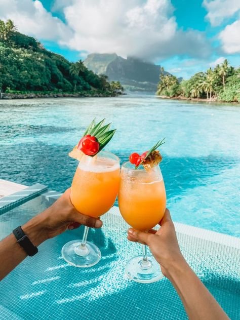 Trip To Bora Bora, Best Summer Cocktails, Pretty Alcoholic Drinks, Loyalty Rewards Program, Happy Hour Cocktails, Fancy Drinks, Best Sunset, Chinese Restaurant, Dream Vacation