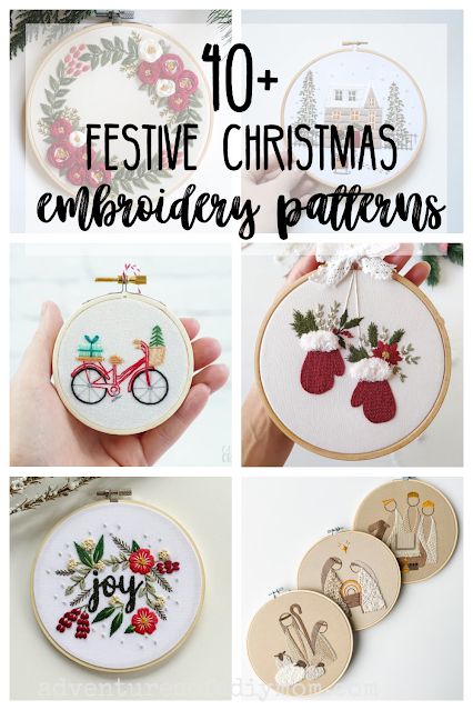 40+ Christmas embroidery patterns to make this holiday season! Nordic Christmas Embroidery, Hygge Embroidery Pattern, Felt Christmas Ornaments Free Patterns, Diy Embroidered Felt Ornaments, Small Embroidery Designs Free Pattern, Free Christmas Hand Embroidery Patterns, Easy Winter Embroidery, Embroidery Ornament Patterns, Embroidery On Cross Stitch Fabric