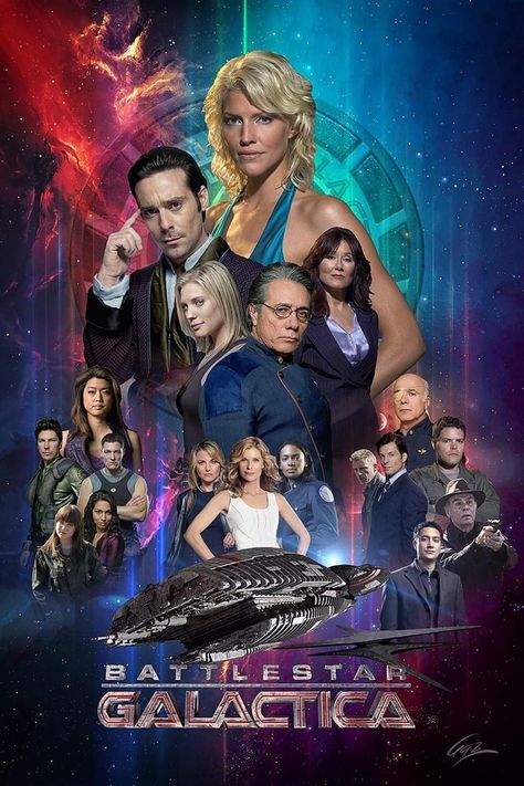 Battlestar Galactica. Battlestar Galactica Cast, Battlestar Galactica 2004, Best Sci Fi Shows, Battlestar Galactica Ship, Jamie Bamber, Old Film Posters, Original Tv Series, Sci Fi Tv Shows, Phil Heath