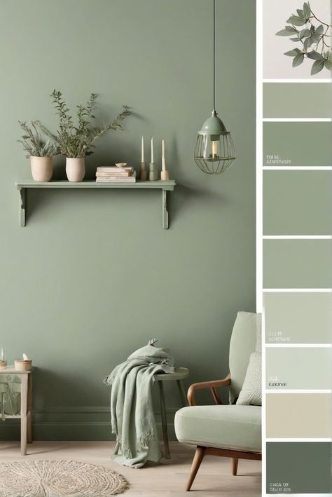 1. Home decor
2. Interior design
3. Color coordination
4. Sage green Color Of Rooms Ideas, Green Shades Wall Paint, Home Room Color Ideas, Latest Wall Painting Ideas For Home, Wall Painting Colour Ideas, Painting Ideas Home Interior, Room Colours Idea, Room Paint Color Ideas, Room Color Ideas Green