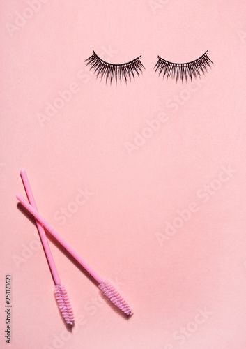 Stock Image: Creative concept beauty photo of lashes extensions brush on pink background. Lash Background Wallpapers, Eye Lash Art, Eye Lash Design, Eye Lash Photography, Lash Room Ideas, Eyelash Decor, Lash Quotes, Eyelash Tips, Lashes Extensions