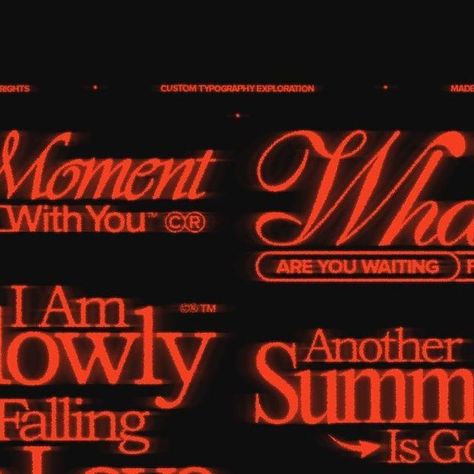 ARCHIVES AREA™ on Instagram: "BY @amtakethat . . . This is a collection of my custom typography that I made this summer. This was an incredible process of working on my style and adding new things to it every time. Please let me know what you think about these and which one is your favorite. Love y'all ❤️ DESIGNED BY AMTAKETHAT NO RIGHTS RESERVED #chrometype #logotype #typograhpy #typographic #typographer #fonts #snapmagazine #amnestymagazine #grafikradar #acidgraphix #certainmagazine #general Music Video Title Design, Title Sequence Typography, Title Sequence Design, Electric Typography, Cinematic Typography, Halloween Typography Design, Title Card Design, Film Font, Halloween Graphic Design