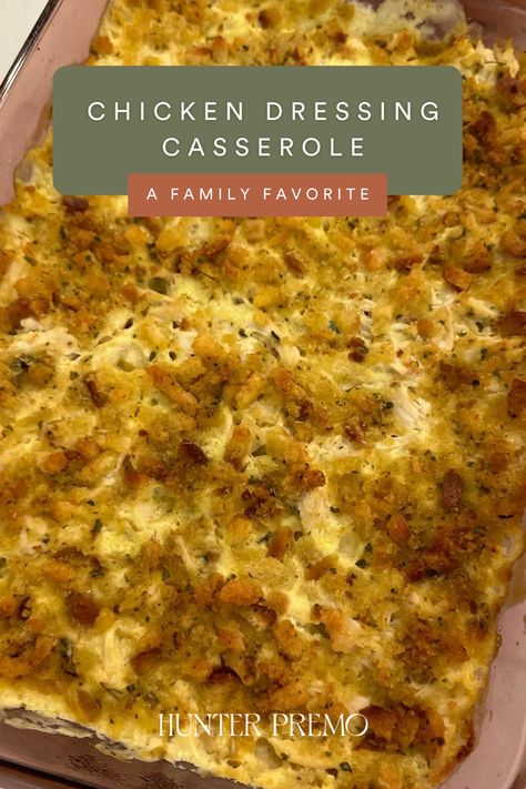 Chicken Rice Dressing Casserole, Taste Of Home Chicken Casserole, Presbyterian Chicken Casserole, Easy Chicken Bake 4 Ingredients, Company Chicken Casserole Trisha Yearwood, Chicken Casserole With Stuffing Easy, Chicken Casserole Using Pepperidge Farm Dressing, Dressing For 2 People, Old Fashioned Chicken Casserole