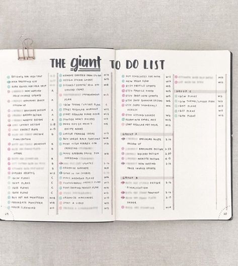 The Giant To Do List Minimalist Bullet Journal Ideas, Types Of Bullet Journals, Minimalist Bullet Journal, Weekly Log, Bullet Journal Minimalist, Bullet Journel, To Do List Printable, To Do Planner, Bullet Journal Ideas