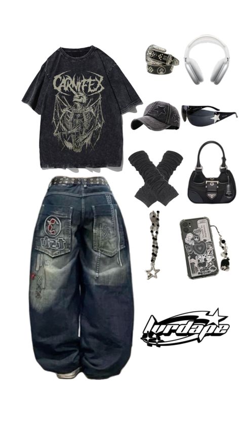 Outfits Baggy Clothes, Baggy Clothes Aesthetic, Outfits For Highschool, Styl Grunge, Tomboy Fits, Tomboy Femme, Baggy Outfit Ideas, Street Style Outfits Casual, Trashy Outfits