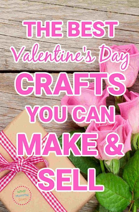 The Best Valentine's Day Crafts to Make & Sell - What Mommy Does Cricut Valentines Projects, Valentine Wood Crafts, Saint Valentin Diy, Valentines Bricolage, Valentine Baskets, Valentine's Day Crafts, Easy Valentine Crafts, Diy Valentine's Day Decorations, Rustic Valentine