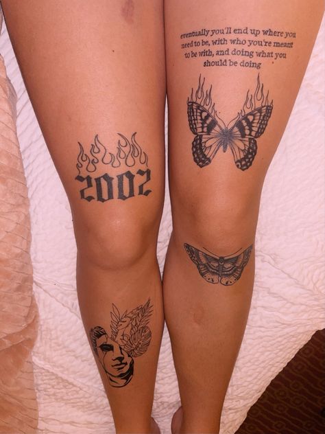 Yhwh Tattoo, Knee Tattoos, Cute Thigh Tattoos, Full Leg Tattoos, Cute Hand Tattoos, Girls With Tattoos, Tattoos For Lovers, Inspiration Tattoos, Tattoos For Black Skin