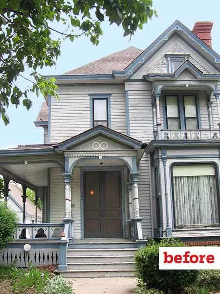 Curb Appeal Before and Afters - This Old House Before And After Renovation Old Houses, Victorian Home Remodel, Victorian Home Exterior, House Exterior Before And After, Old House Exterior, Victorian House Renovation, Painted Brick Exteriors, Victorian Homes Exterior, Old Victorian House