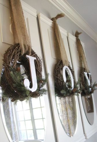 joy-wreaths-christmas-craft Burlap Christmas Decorations, Bright Christmas Decorations, Christmas Wreaths For Windows, Church Christmas Decorations, Diy Joy, Joy Wreath, Tree Themes, Wreaths Christmas, Christmas Window Decorations