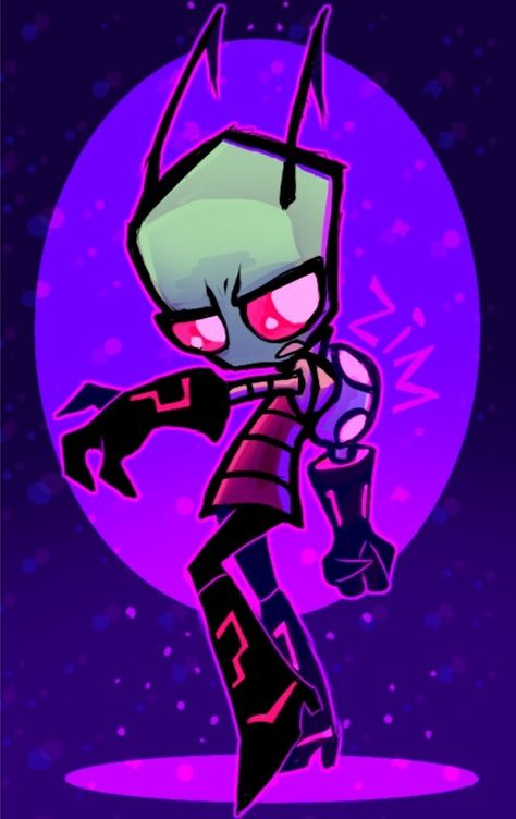 Invader Zim Fanart, Zim Fanart, Invader Zim Dib, Invader Zim Characters, Grunge Pictures, Lgbt Art, Scene Kids, Invader Zim, Kids Shows