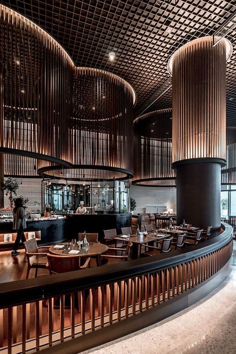 Resturant Ideas Design Interiors, Elegant Bar Design, Luxury Bar Design, Restaurant Facade, Interior Hotel, Elegant Bar, Armani Hotel, Hotel Lounge, Bar Interior Design