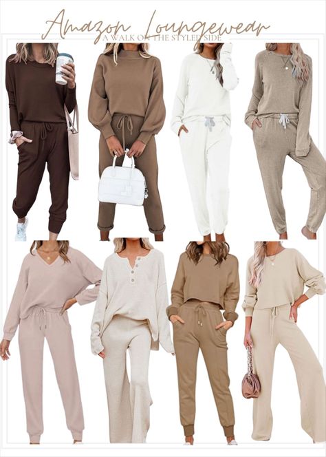 Fall Winter Loungewear, Women’s Loungewear, Lounge Wear Outfits Stylish, Women Lounge Wear Outfits, Classy Loungewear Outfit, Athleisure Fits, Loungewear Capsule Wardrobe, Amazon Fits, Women Lounge Wear