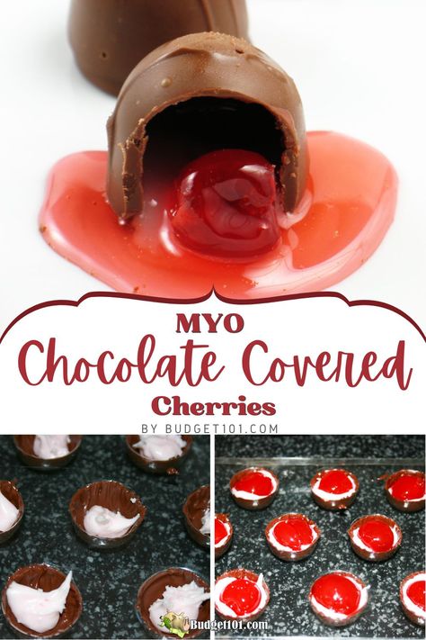 How To Make Chocolate Covered Cherries, Boozy Chocolate Covered Cherries, Diy Chocolate Covered Cherries, Liquor Filled Chocolates Homemade, Chocolate Covered Cherries Liquid Center, Homemade Chocolate Covered Cherries, Chocolate Candy Making, Fillings For Chocolates, Making Chocolate Candy In Molds