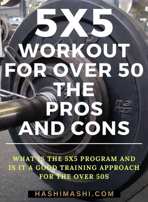 Best of Hashi Mashi Weightlifting & Fitness Blog - The 5×5 Workout for Over 50 - Learn the pros and cons you need to know about one of the most popular strength training programs. Is 5x5 a good training approach for the over 50s and how can you can modify it? 5x5 workout | 5x5 workout program | 5x5 workout program for over 50 5 X 5 Workout, Weight Training Workouts For Men, 5x5 Workout, Full Workout Plan, Workout Programs For Men, Muscle Workouts, 2023 Workout, Muscle Exercises, Workouts Routines