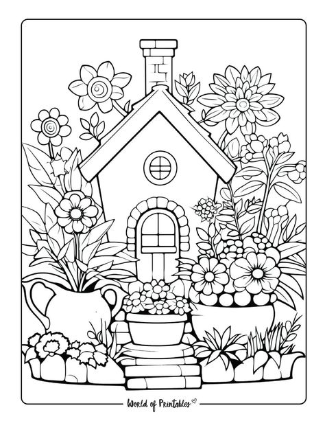 Let your creativity bloom with these printable garden coloring pages. A wonderful way to unwind and appreciate the beauty of nature. Color flowers, butterflies, and more as you create your own botanical masterpiece! Garden Coloring Pages Free Printable, Sailor Moon Coloring Pages, Garden Coloring, Garden Coloring Pages, Gardens Coloring Book, Spring Coloring Pages, Coloring Pages Free Printable, Detailed Coloring Pages, Bird Coloring Pages