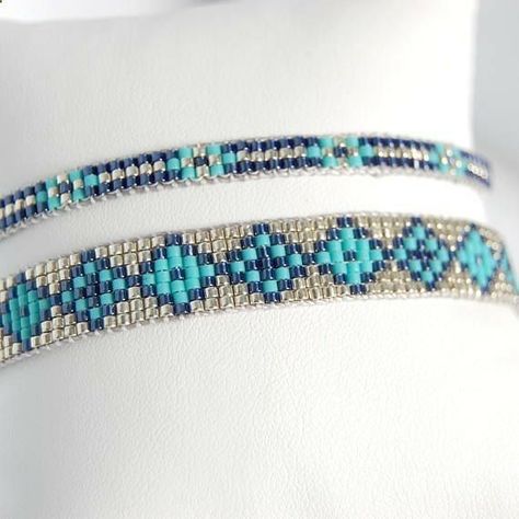 Wrap Armband, Loom Jewelry, Loom Bracelet Patterns, Miyuki Bracelet, Turquoise Bead Bracelet, Bead Loom Bracelets, Beaded Crafts, Loom Bracelets, Beaded Bracelet Patterns