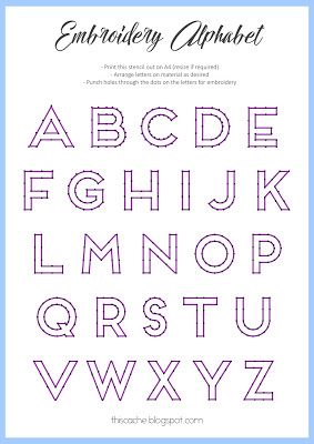 DIY Alphabet Embroidery (Free Stencil) Outline For Embroidery, Alphabet Embroidery Patterns Letters, Stencil Patterns Letters, Embroidery Patterns Letters, Hand Embroidery Patterns Letters, Alphabet Outline, Embroidery Patterns Free Printables, Words Embroidery, Embroider Letters