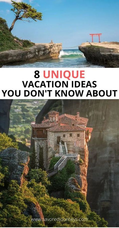 Where To Go For Vacation, Unique Vacation Ideas, Short Vacation Ideas, Unique Vacation Destinations, Best Travel Destinations 2024, Unique Places To Travel In The Us, Unique Vacations In The Us, Crazy Places To Travel, Must See Places In The World