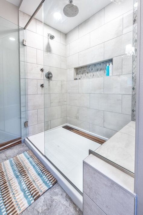 Fiberglass Prefab Shower Stalls vs Custom Tiled Showers — Degnan Design-Build-Remodel Shower Insert Ideas, Fiberglass Shower Stalls, Large Shower Tile, Tiled Showers, Bathroom Shower Stalls, Master Suite Bathroom, Shower Conversion, Shower Stalls, Master Bath Shower