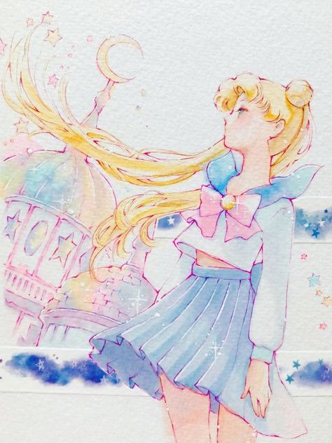 Sailor Moon #fanart #anzy #illustration Serena Sailor Moon, Arte Sailor Moon, Sailor Moon Fan Art, Sailor Moon Aesthetic, Sailor Moon Usagi, Moon Princess, Princess Serenity, Sailor Moon Wallpaper, Sailor Moon Manga