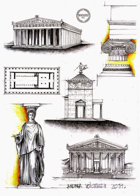 A blog about creative Ideas, Inspiration, Design, Technology Innovation, Art, Photography, Architecture, Greece Architecture, Greek Architecture, Istoria Artei, Ancient Greek Architecture, Architecture Sketchbook, Roman Architecture, Architecture History, Architecture Concept Drawings, Classic Architecture