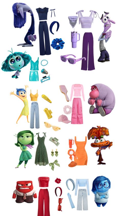 Inside Out Two Halloween Costumes, Inside Out Ennui Costume, Ennui Halloween Costume, Inside Out Characters Costumes Diy, Fear Halloween Costume Inside Out, Inside Out 2 Dress Up, Ennui Inside Out Costume, Joy Inside Out Costume Diy Adult, Inside Out 2 Characters Costumes