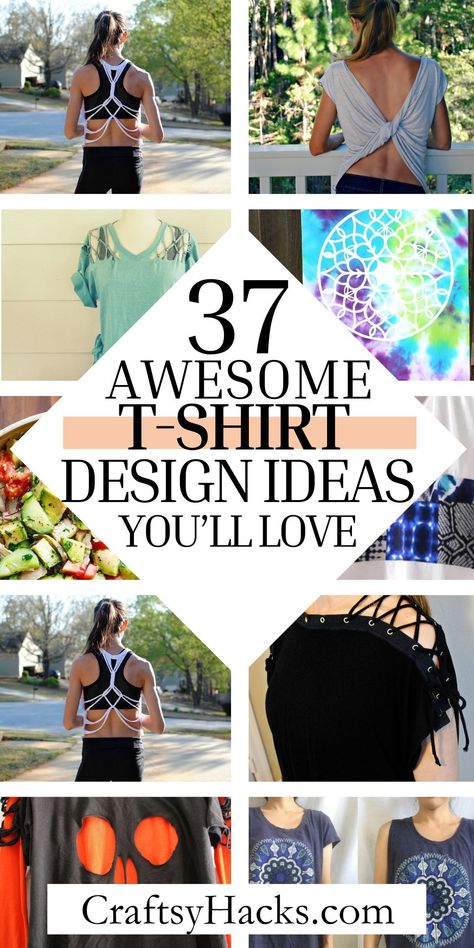 How To Upscale A Tshirt, No Sew Diy Tshirt Ideas, Tshirt Decorating Ideas Diy, Diy T Shirt Painting Ideas, Tshirt Upcycle Diy Ideas, Old Tshirt Ideas Diy, Cut Tee Shirt Diy, Upcycle Tshirt Ideas, Ways To Cut Shirts Diy