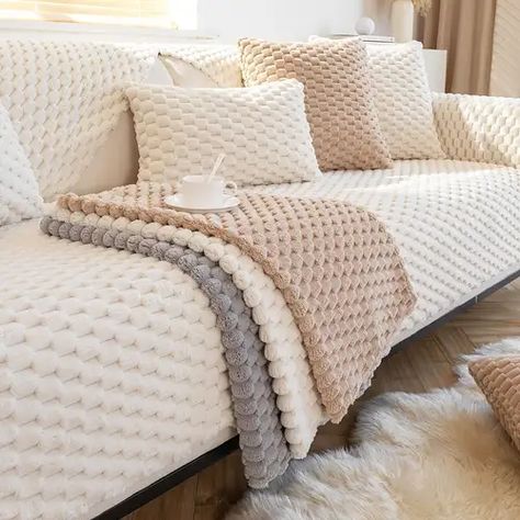 Sofa Arrangement, Small Sectional Sofa, Plush Furniture, Sectional Couch Cover, Bantal Sofa, Plush Sofa, Slip Covers Couch, Patio Furniture Covers, Beautiful Sofas