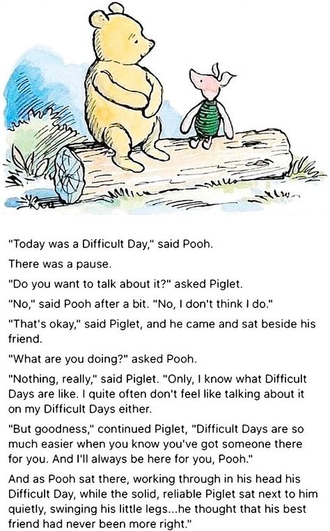 Difficult day Pooh And Piglet Quotes, Piglet Quotes, Missing Quotes, Pooh And Piglet, Bear Quote, Winnie The Pooh Quotes, Pooh Quotes, Disney Quotes, Lesson Quotes