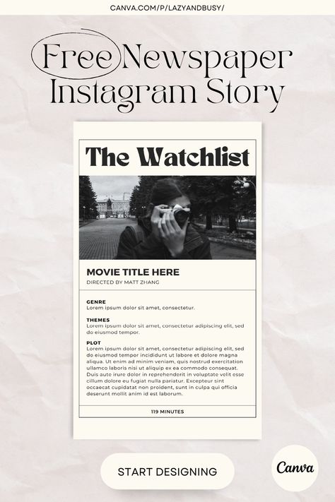 Instagram Story Information Design, Newspaper Instagram Story, Newspaper Instagram Post, Canva Magazine Template, Informative Instagram Post, Canva Template Instagram, Magazine Contents, Newspaper Template, Create Your Story