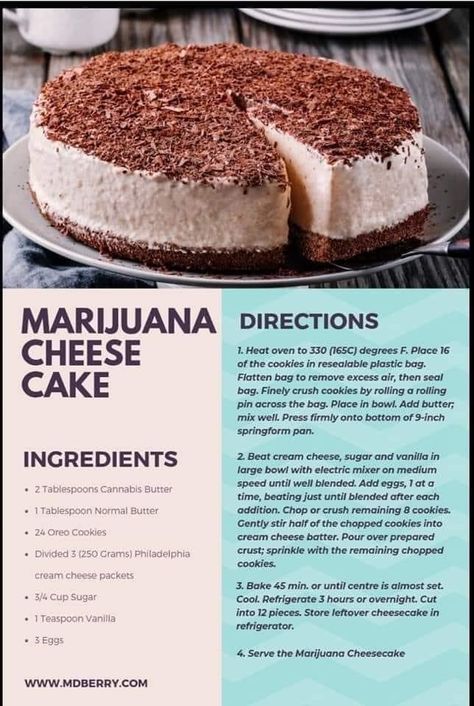 Cheese Cake Recipe, Cannabutter Recipe, Cannibis Recipes, Edible Food, Easy Baking Recipes, Special Recipes, Interesting Food Recipes, Easy Baking, Diy Food Recipes