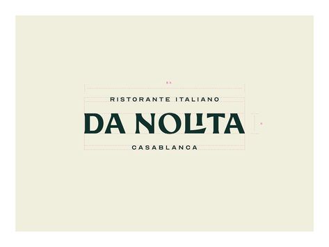 Da Nolita - Italian Restaurant - Casablanca :: Behance Italian Restaurant Graphic Design, Italian Branding Design, Italian Lettering, Italian Restaurant Branding, Italian Font, Italian Restaurant Aesthetic, Funky Restaurant, Sweets Branding, Italian Branding