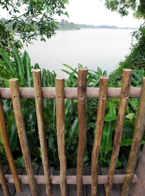 Diy Cottage Garden Fence, Rustic Cedar Fence, Log Fence Ideas Diy, Scrap Wood Fence, Rustic Wood Fence Ideas, Natural Fence Ideas, Inexpensive Fencing Ideas, Natural Wood Fence, Homemade Fence