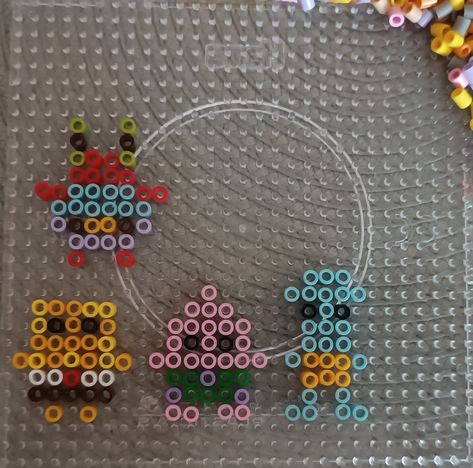 Spongebob And Patrick Perler Beads, Goofy Perler Bead Pattern, Plankton Perler Beads, Peeler Bead Frog, Spongebob Melty Beads, Perler Bead Patterns Turtle, Perler Circle Pattern, Sonic Fuse Beads, Grimace Perler Beads