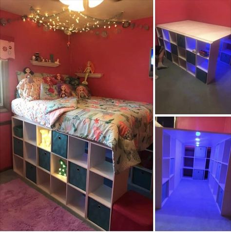 Storage Cube Bed Frame, Storage Cube Bed, Cube Bed Frame, Cube Bed, Diy Cube Storage, Diy Loft Bed, Bed In Closet Ideas, Multifunctional Furniture Small Spaces, Storage Cube