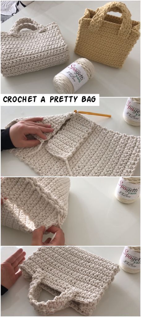 Functional Crochet Projects, Crochet Studio, Crochet Hairband, Handbags Patterns, Crocheted Bags, Patterns Simple, Bags Pattern, Free Crochet Bag, Crochet Bag Tutorials