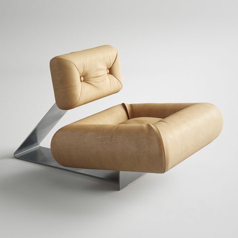 3d models: Arm chair - OSCAR NIEMEYER Aran lounge chair 1975 Famous Furniture Designers, Famous Chair, Oscar Niemeyer, Lounge Chair Design, Contemporary Chairs, Chair Bed, Furniture Designer, Interior Furniture, Arm Chair