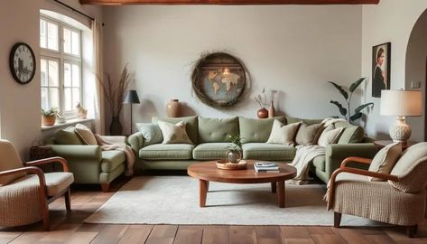 20 Rustic Sage Green Couch Living Room Ideas Sage Green Couches Living Room, Sage Couch Living Room, Sage Green Sectional, Sage Green Couch Living Room, Sage Green Couch, Green Couch Living Room Ideas, Sage Green Living Room Ideas, Sage Sofa, Green Couch Living Room