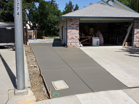 Driveway Extension & Side Yard Concrete In Vacaville | Flickr Extra Driveway Parking, Side Of House Driveway Ideas, Cars Parked In Driveway, Parking Pad Ideas Driveways Side Yards, Concrete Parking Pad Ideas, Extending Driveway, Side Parking Driveway, Concrete Driveway Extension Ideas, Side Yard Concrete