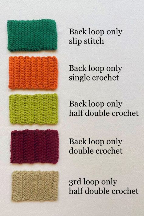 Getting Started With Crochet Ribbing - How To Make It And Join It Crochet Stockinette Stitch, How To Make Ribbing In Crochet, Crochet Rib Stitches, How To Get Into Crochet, Sweater Ribbing Crochet, Russian Join Crochet, How To Crochet Button Holes, How To Crochet A Ribbed Cuff, Ribbing Stitch Crochet