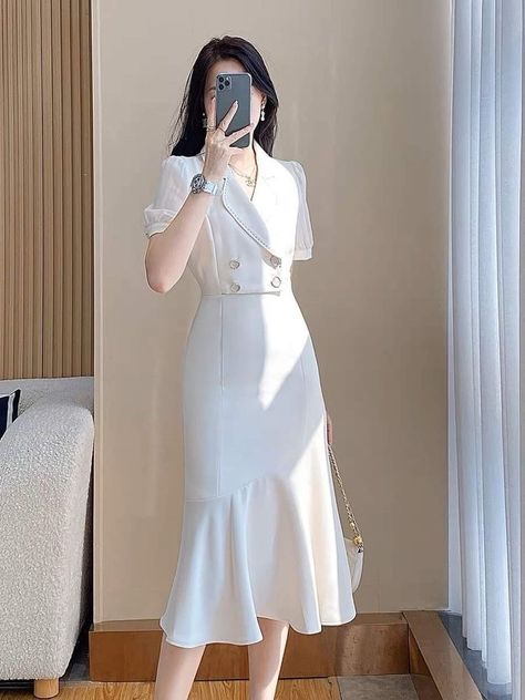 Sunday Dress Outfit, Sunday Dress, Fashion Top Outfits, Elegant Dresses Classy, Korean Fashion Dress, Elegante Casual, Classy Work Outfits, Stylish Work Outfits, Easy Trendy Outfits