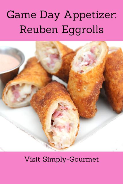 Rueben Eggrolls, Football Game Party, Toasted Ravioli, Game Day Appetizers, Egg Roll Recipes, Incredible Edibles, Game Party, Irish Recipes, Wrap Recipes