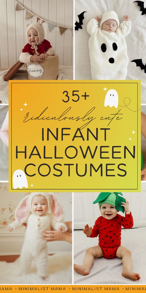 On the hunt for unique baby Halloween costumes? These infant Halloween costumes are beyond adorable - and a must to add to your list of baby’s first Halloween ideas! With plenty of DIY baby Halloween costumes as well as some super easy Amazon picks, including options for both boys and girls - these are our top picks for Halloween 2024! (SAVE to your baby costumes, newborn halloween costumes or toddler halloween costumes board for later!) Doc Band Halloween Costume, Infant Flower Costume, Twin Newborn Halloween Costumes, Halloween Costumes With A Newborn, 3 Month Halloween Costume Girl, Two Month Old Halloween Costume, Infant Costumes Girl, Pumpkin Spice Halloween Costume, Mom Dad Baby Girl Halloween Costumes