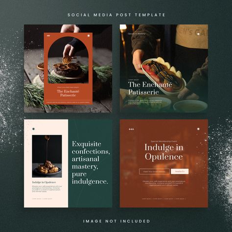 Bakery Social Media Post, Bakery Instagram Post, Poste Instagram, Restaurant Instagram Post, Western Breakfast, Minimalist Restaurant, Restaurant Website Design, 잡지 레이아웃, Restaurant Social Media